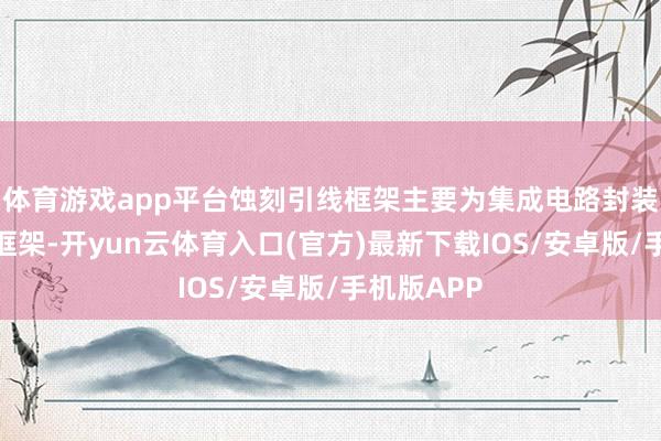 体育游戏app平台蚀刻引线框架主要为集成电路封装提供引线框架-开yun云体育入口(官方)最新下载IOS/安卓版/手机版APP