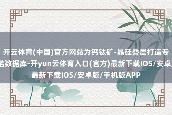 开云体育(中国)官方网站为钙钛矿-晶硅叠层打造专属的结构化践诺数据库-开yun云体育入口(官方)最新下载IOS/安卓版/手机版APP